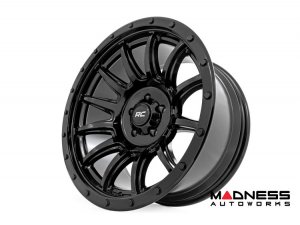 Custom Wheel 90 Series Wheel - One-Piece - Gloss Black | 18x9 | 6x5.5 | -12mm - Rough Country Custom Wheel 90 Series Wheel - One-Piece - Gloss Black | 18x9 | 6x5.5 | -12mm - Rough Country